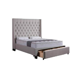Santorini Fabric King Bed with Drawers